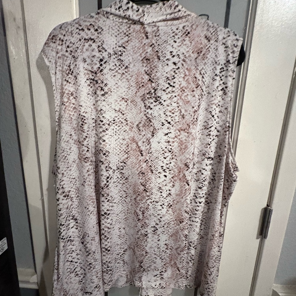 🖤 Calvin Klein Animal Print Sleeveless Top – Women’s 3X | NWT P28/L28 - Picture 4 of 6